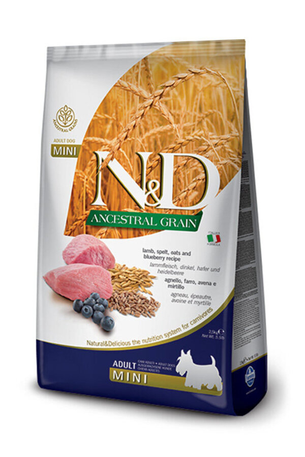 Düşük Tahıllı Kuzu Yaban Mersini Küçük Irk Yetişkin Maması 2.5 Kg
