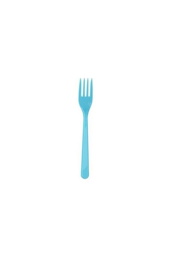 Plastik Çatal Mavi Çatal 25 Adet Kullan At Çatal
