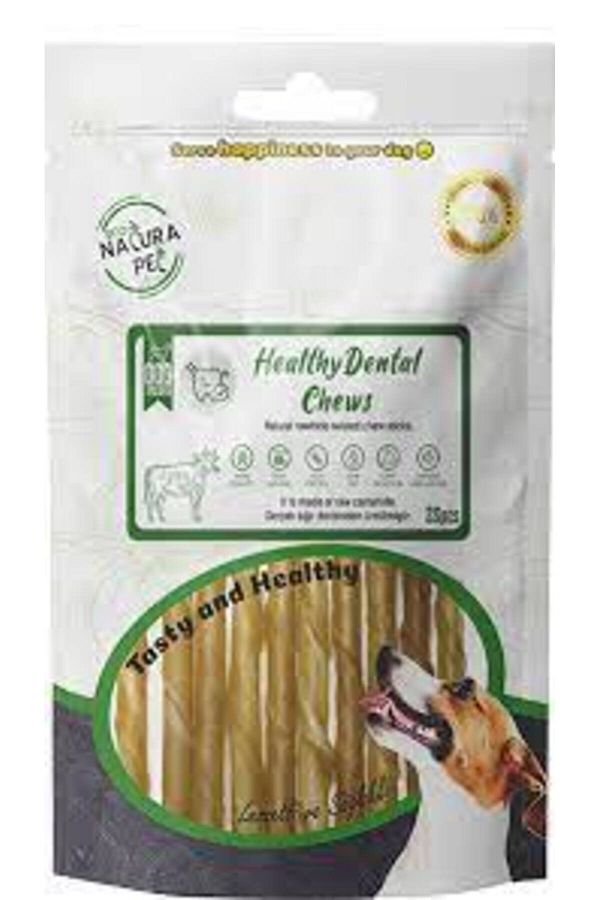 Healty Dental Chews Natural Burgu Kemik 13cm 25li 150Gr