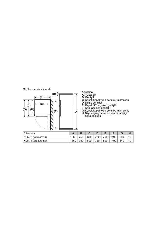 Bosch KDN76XWE0N Buzdolabı - Görsel 6