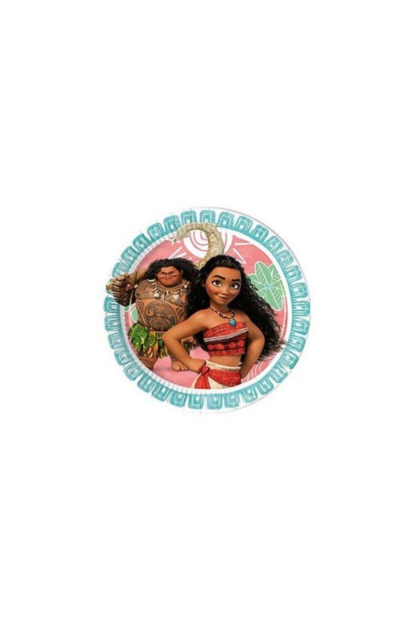 Prenses Moana Kağıt Tabak 23cm Parti Dolabı