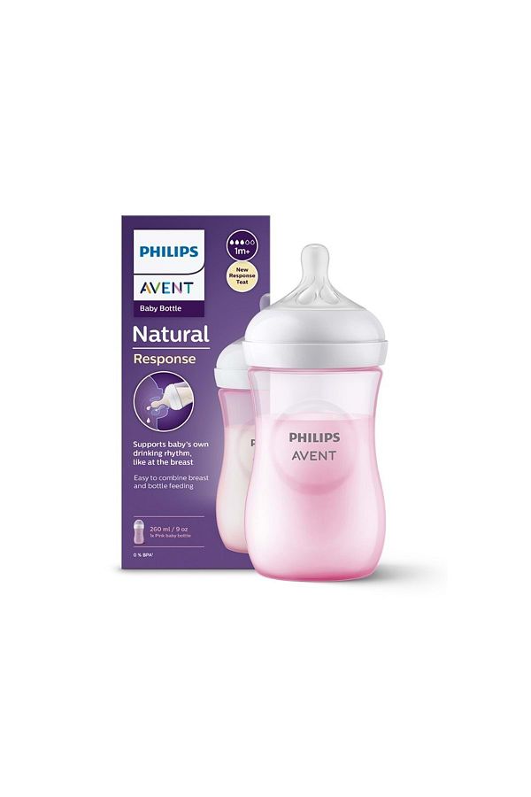 Natural Response Pp Pembe Biberon 1 Ay 260 ml Scy903/11