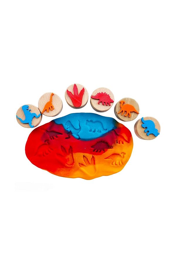 Childgen Ahşap Damga Set 6lı - Dinozorlar