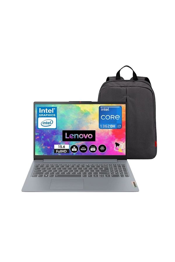 LENOVO Ideapad Slim 3 Intel Core I7-13620H 16GB 512GB SSD W11P 15.6" Bilgisayar CsrTech Çantalı