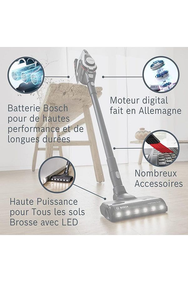 Bosch Unlimited 8 Gen2 BSS825FRSH Şarjlı Dikey Süpürge - Görsel 3