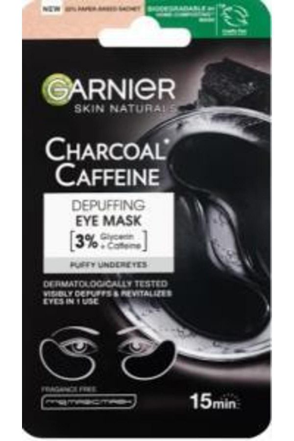 Skin Naturals Charcoal Caffeine Depuffing Eye Mask 5 g - Face Mask