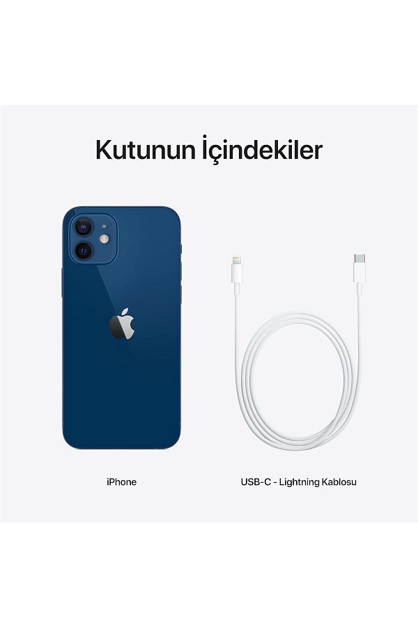 Apple iPhone 12 64 GB Mavi Cep Telefonu Aksesuarsız Kutu (Apple Türkiye Garantili) - Görsel 8