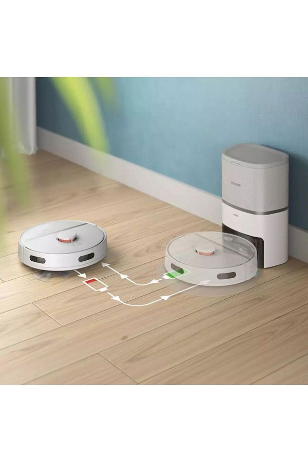 Philips VPM3000 Serisi Islak Kuru Moplu Beyaz Robot Süpürge,4000 Pa, Homerun , İstasyonlu - Görsel 7