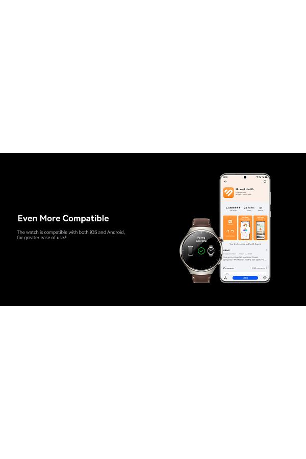 Huawei Watch 4 Pro Smartwatch,  Compatible with Andriod & iOS, Titanium - Görsel 5
