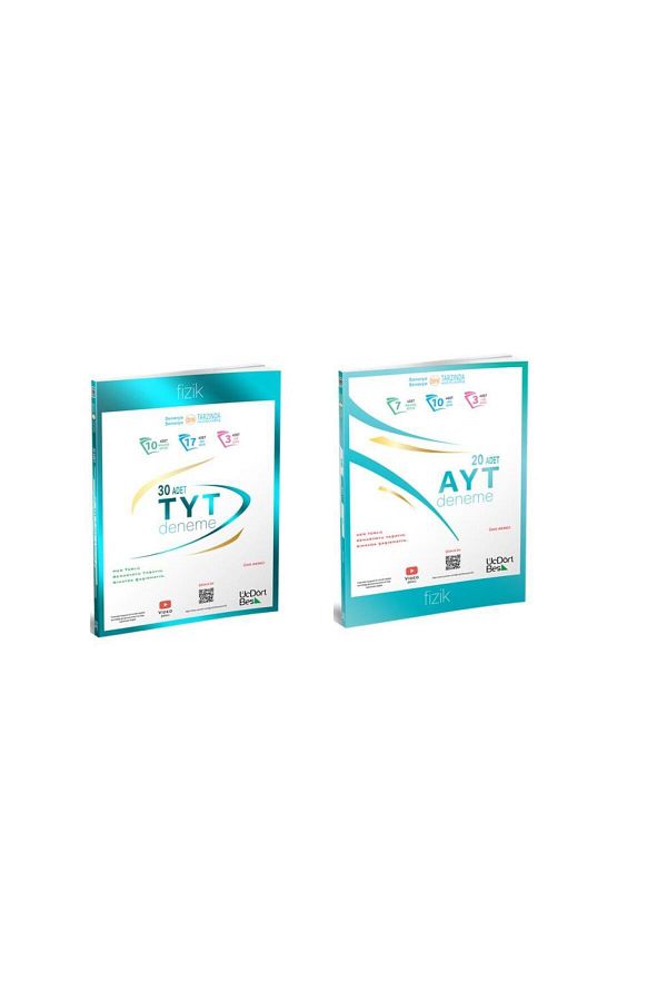 Üçdörtbeş Tyt Fizik Ayt Fizik Deneme Seti Yeni 2024