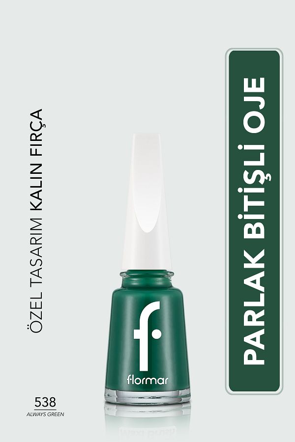 Nail Enamel Yüksek Pigmentli & Parlak Bitişli Oje Fne-538 Always Green