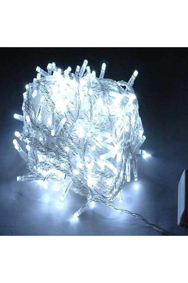 100 Ledli Fişli Led  Dekor Lambası 10 Metre Beyaz Led Işık