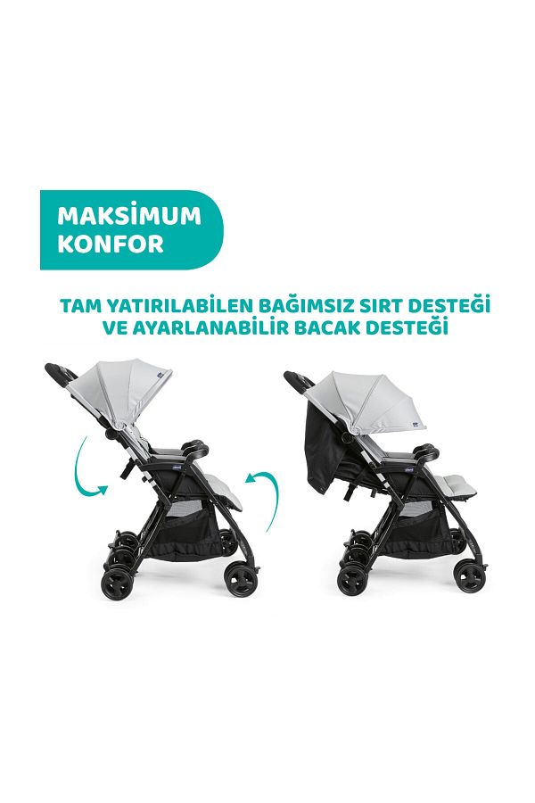 Ohlala 2 Twin Ultra Hafif Ikiz Bebek Arabası / Silver Cat_1