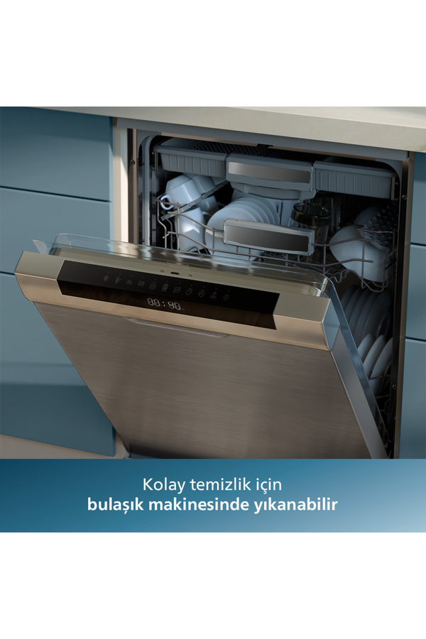 Philips 3000 Serisi Airfryer Çift Hazneli, Rapid Air Plus Teknolojisi, 8 Ayarlı Dijital Ekran, NA350/00 - Görsel 8
