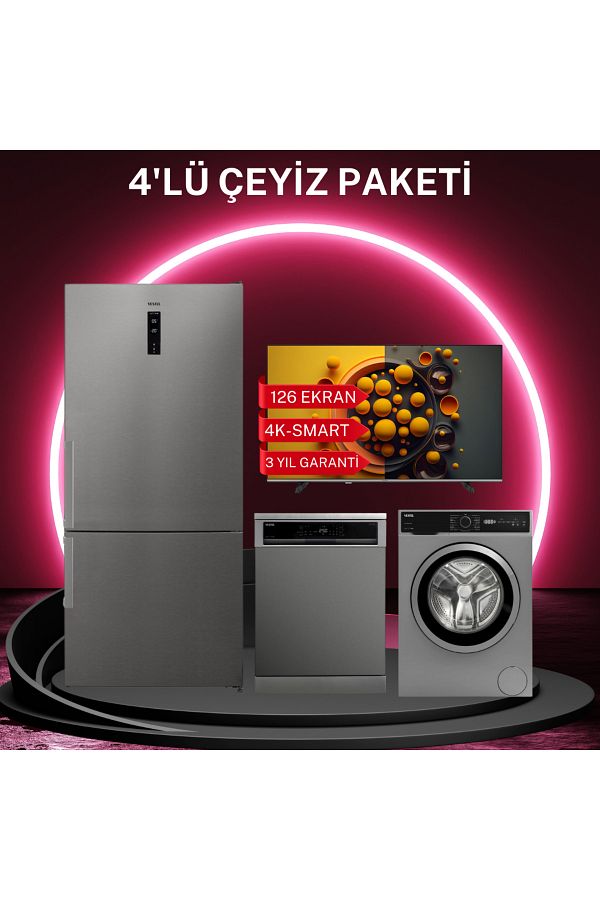 VESTEL Nfk 64012 X No-frost 588 Lt Bzd Bm 5312 X 5 Prg Bm Cmı 97302 G 9 Kg Çm 50u9631 126 Ekran 4k Smart