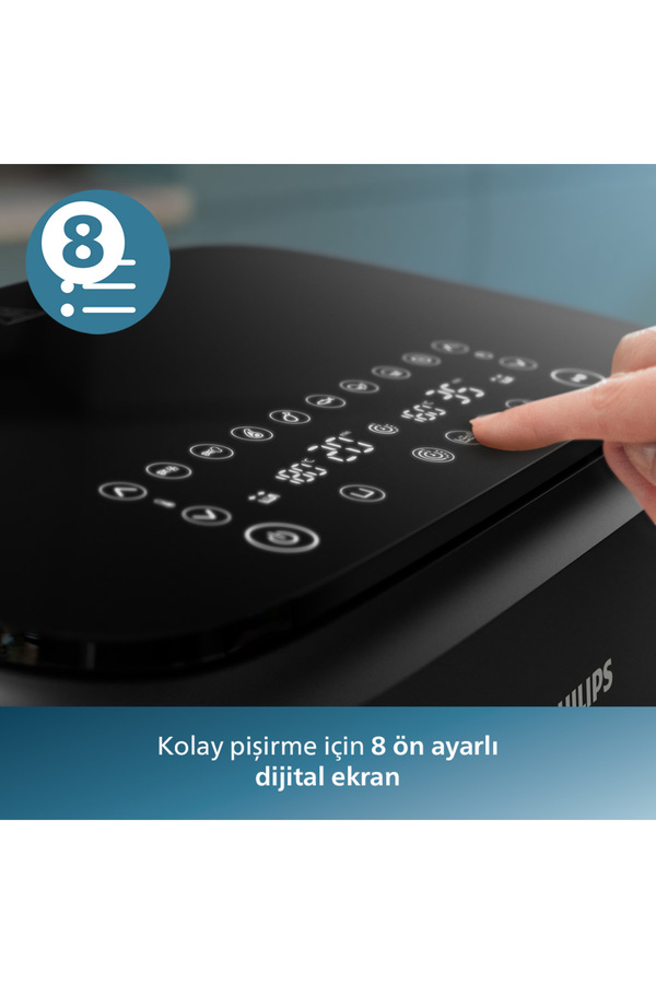 Philips 3000 Serisi Airfryer Çift Hazneli, Rapid Air Plus Teknolojisi, 8 Ayarlı Dijital Ekran, NA350/00 - Görsel 7