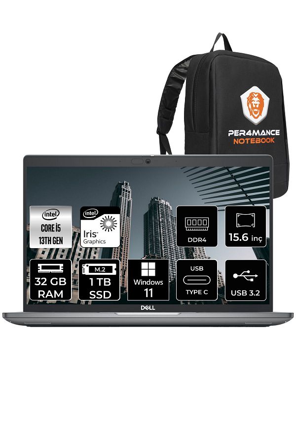 Dell Latitude 3540 i5 1335U 32GB RAM 1TB SSD 15.6'' FHD W11HOME N006L354015 & PER4 ÇANTA