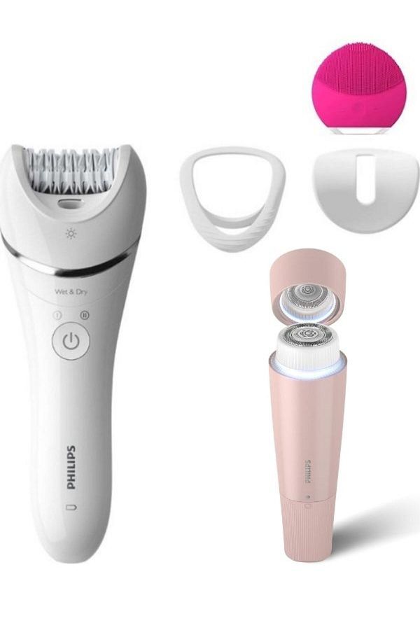 Philips Yeni Bacak Koltuk Altı Epilasyon Aleti Ve Bıyık bölgesi Tüy Kıl Yüz Tüy alıcı Ipl Öncesi Set