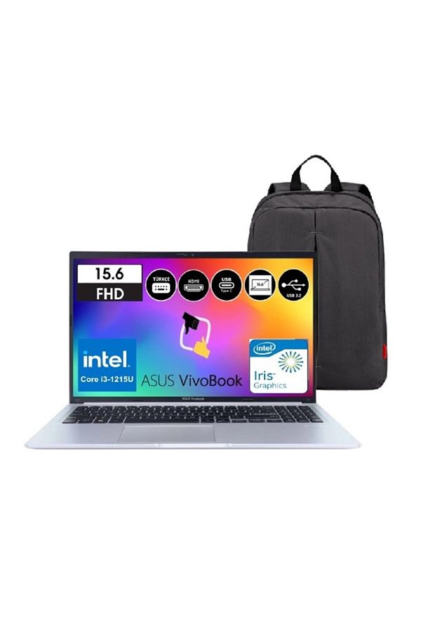 ASUS Vivobook 15 F1502ZA-EJ1535 Intel I3-1215U 20GB Ram 256GB SSD W11P 15,6" Fhd  SnerTech Çanta
