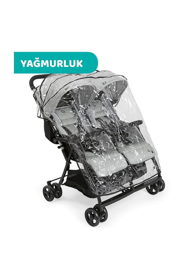 Ohlala 2 Twin Ultra Hafif Ikiz Bebek Arabası / Silver Cat_8