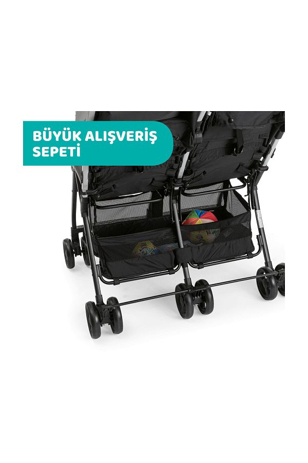 Ohlala 2 Twin Ultra Hafif Ikiz Bebek Arabası / Silver Cat_7