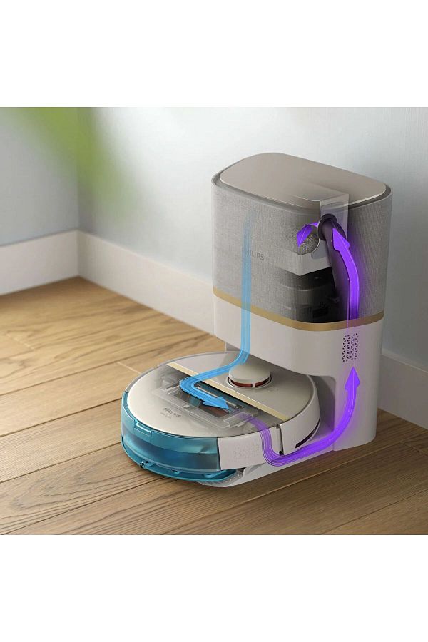Philips Robot Süpürge-Akıllı İstasyonlu-Uzakdan Bağlantılı-Islak Kuru - Tek seferde Süpürür ve Siler - Görsel 4