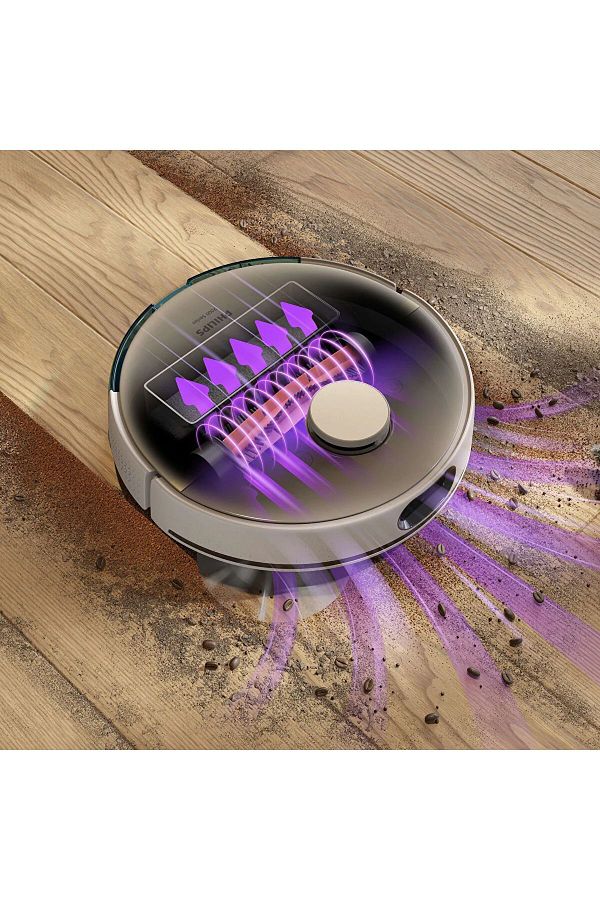 Philips Robot Süpürge-Akıllı İstasyonlu-Uzakdan Bağlantılı-Islak Kuru - Tek seferde Süpürür ve Siler - Görsel 2