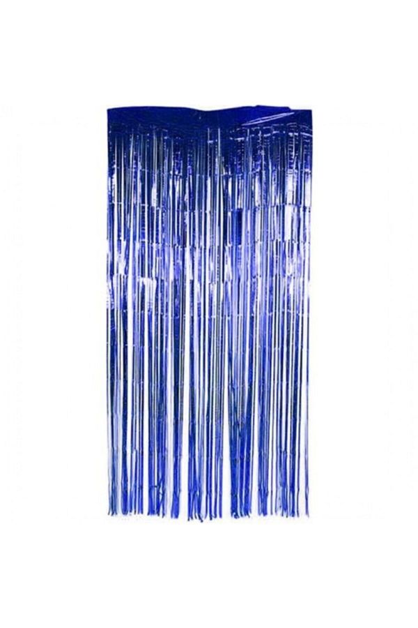 Parti Aksesuar Işıltılı Duvar Ve Kapı Perdesi Saks Mavisi 90x200 Cm