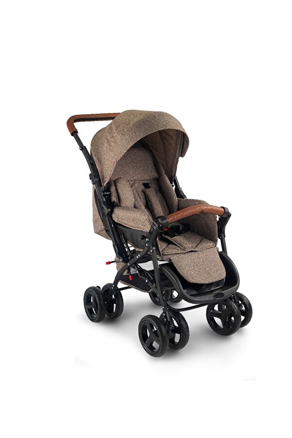 2024 Safe Çift Yönlü Bebek Arabası - Kahverengi Maxi Bebe Market