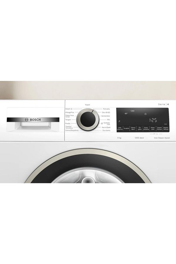 Bosch 9 kg 1200 Devir Çamaşır Makinesi 10 yıl garantili EcoSilence Drive ile sessiz A Enerji - Görsel 3