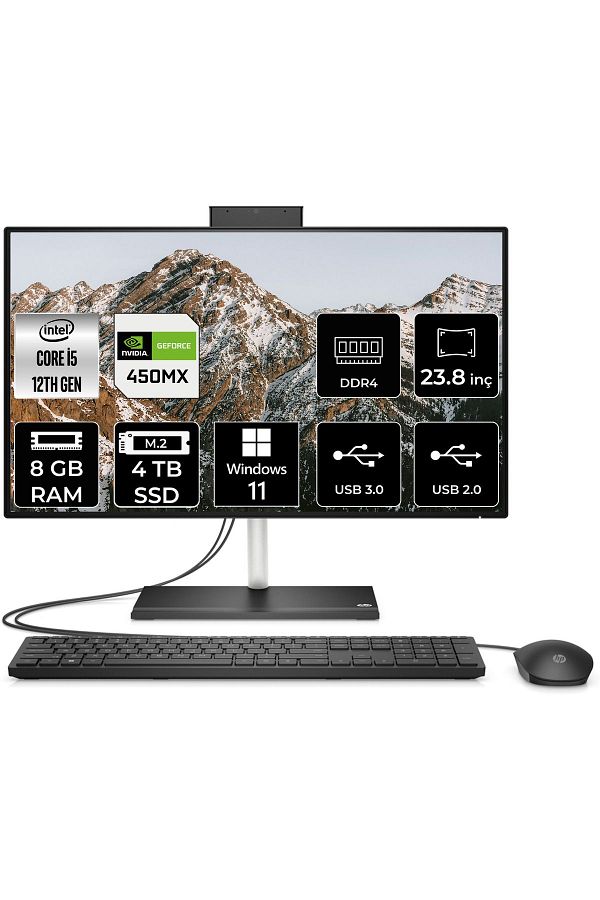 HP 24 CB1013NT i5 1235U 8GB RAM 4TB SSD MX450/2GB 23.8" FHD W11H ALL IN ONE PC 79N36EA