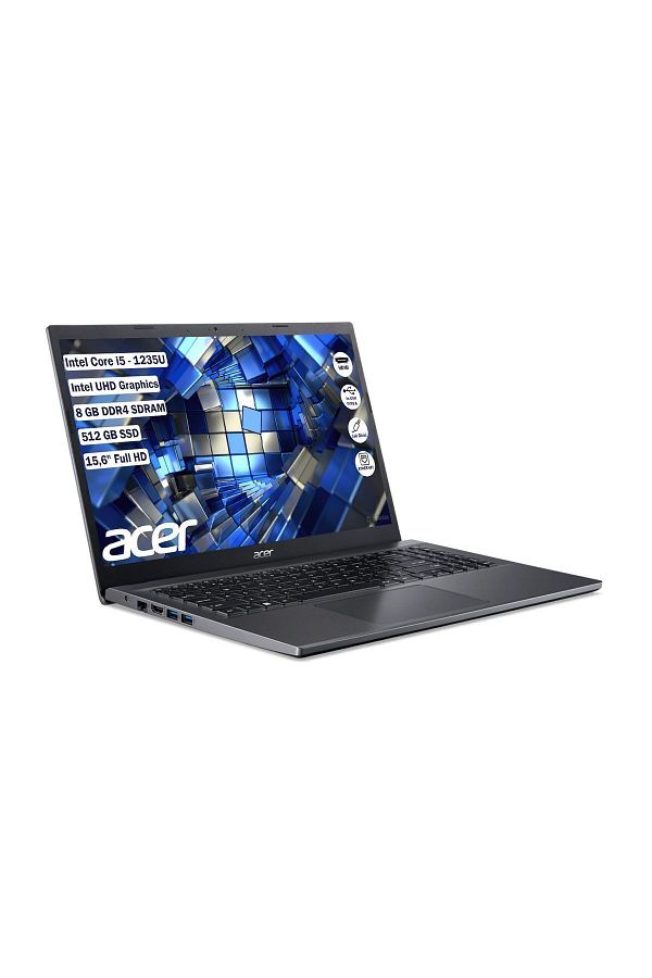 ACER Extensa 15 Intel Core i5 1235U 8 GB 512 GB SSD Freedos 15.6" FHD Notebook NX.EGYEY.005 - Görsel 2