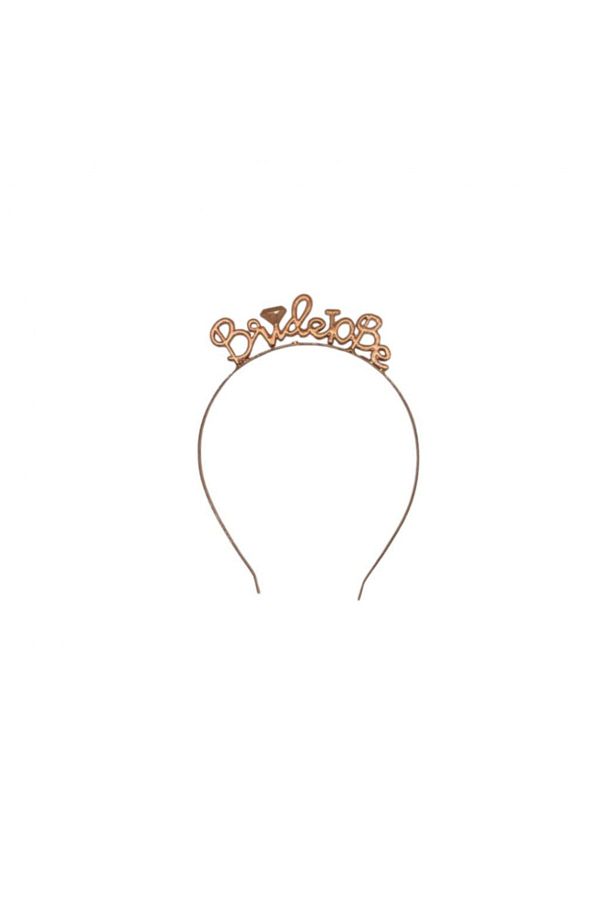 Bride To Be Metal Rosegold Taç