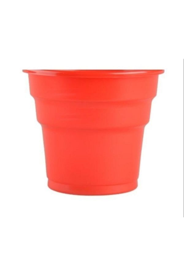 25 Li Kırmızı Plastik Bardak