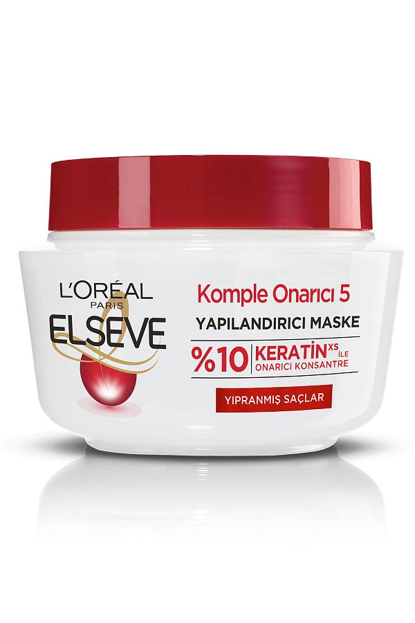 Komple Onarıcı 5 Yıpranmış Saçlar Için Keratinxs Içeren Yapılandırıcı Maske 300 ml_1