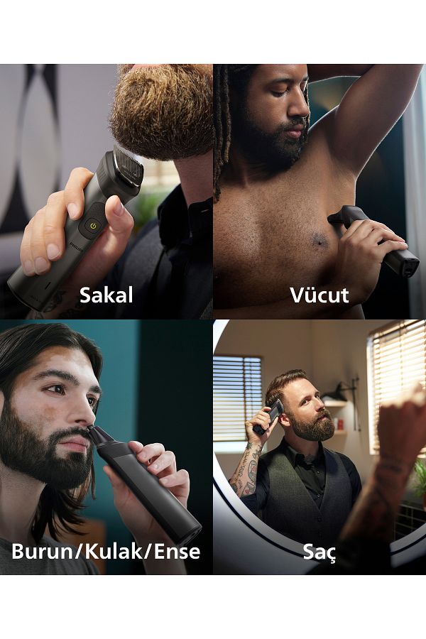 Philips 13'ü 1 Arada Erkek Bakım Seti Mg7920/15-yüz/saç/vücut (ISLAK/KURU KULLANIM) - Görsel 7