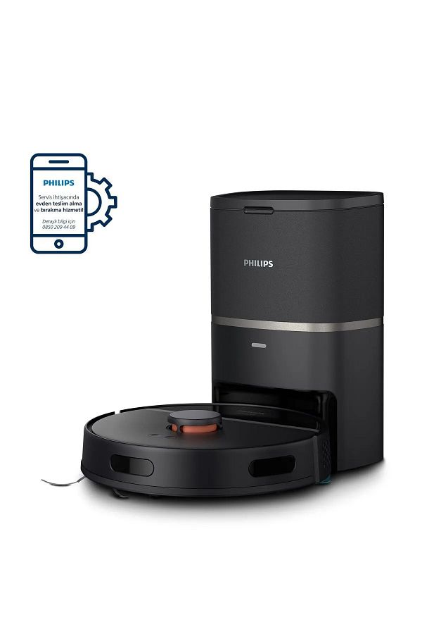 Philips 3000 Serisi Islak Kuru Moplu Siyah Robot Süpürge,4000 Pa, Sert Zemin Ve Halıya Uygun XU3100