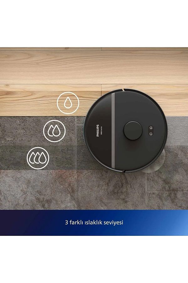Philips 3000 Serisi Islak Kuru Moplu Siyah Robot Süpürge,4000 Pa, Sert Zemin Ve Halıya Uygun XU3100 - Görsel 6