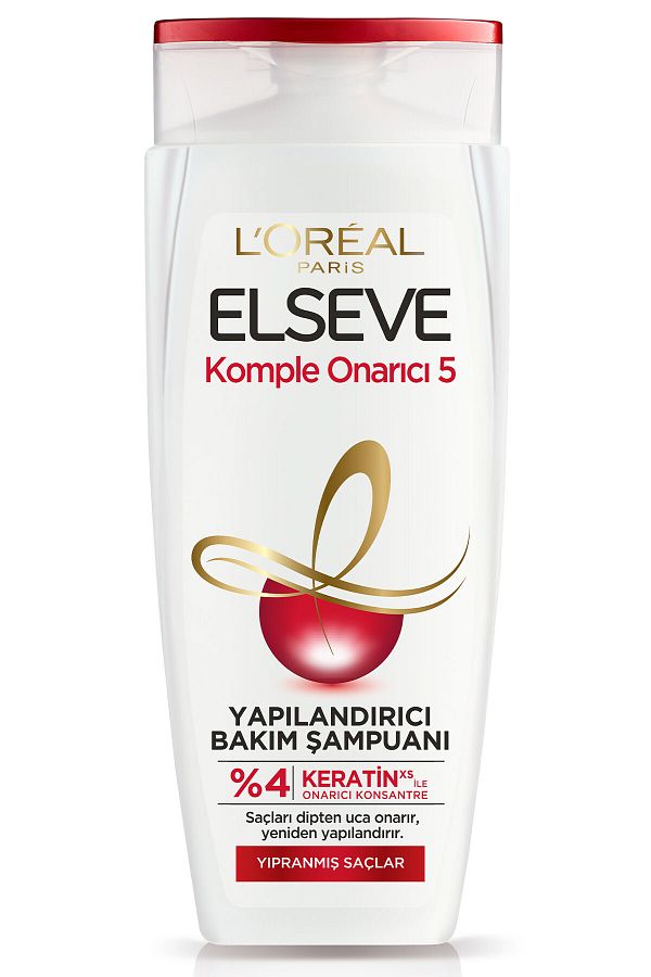 Komple Onarıcı 5 Yıpranmış Saçlar Için Keratinxs Içeren Yapılandırıcı Bakım Şampuanı 360 ml_1