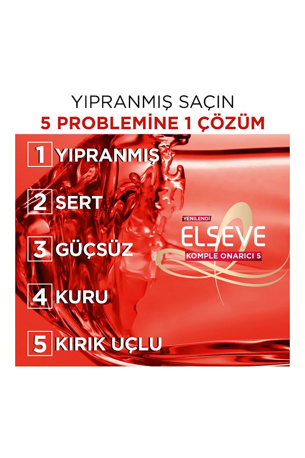Komple Onarıcı 5 Yıpranmış Saçlar Için Keratinxs Içeren Yapılandırıcı Bakım Şampuanı 360 ml_6
