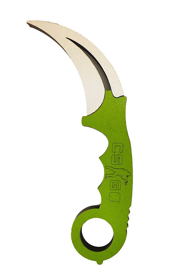 Ahşap Cs Go Karambit Oyuncak Bıcak Yeşil 2 Adet_1