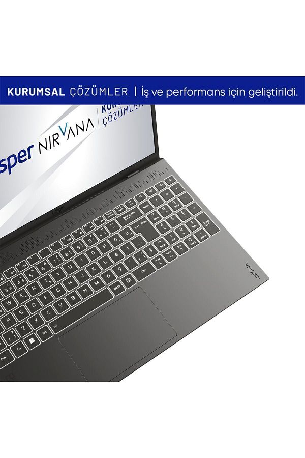 CASPER Nirvana C650.1255-EX00X-G-F Intel Core i7-1255U 64GB RAM 2TB NVMe SSD Freedos Laptop 15.6" - Görsel 3