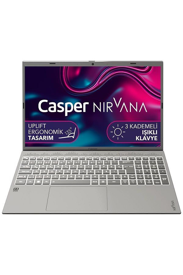 CASPER Nirvana C550.1255-DF00R-G-F Intel Core i7 1255U 32GB RAM 1 TB NVMe SSD W11P 15.6" Laptop