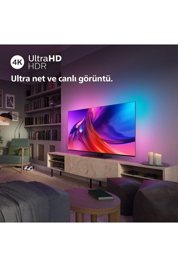 Philips 50PUS8808 50" 127 Ekran Uydu Alıcılı 4K Ultra HD Smart Ambilight LED TV - Görsel 5