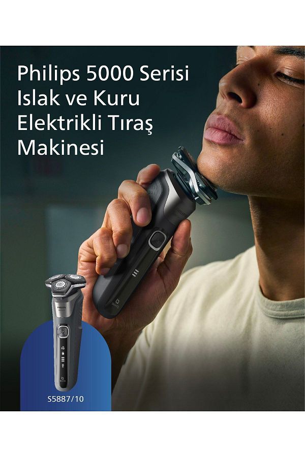 Philips 5000 Serisi Tıraş Makinesi S5887/10,sinekkaydı Tıraş,ıslak Ve Kuru Kullanım,hassas Düzeltici - Görsel 2