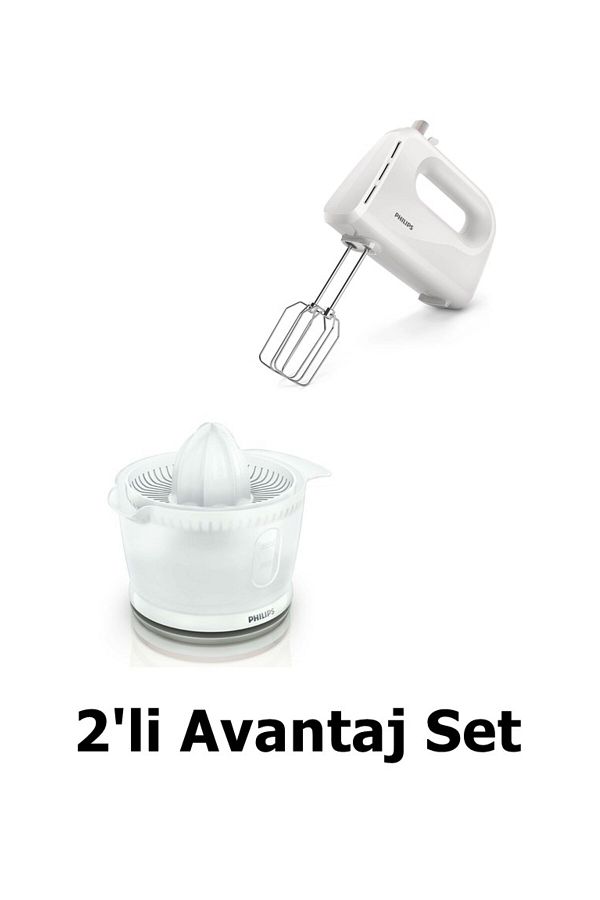 Philips Narenciye Sıkacağı + Philips Yeni Seri El Mikseri Avantaj Set