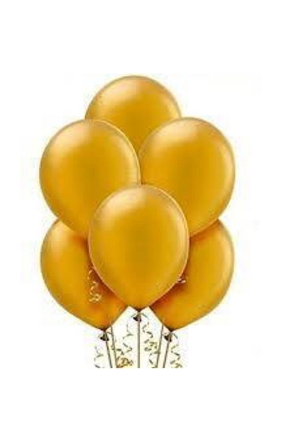 20 Adet Metalik Gold Balon