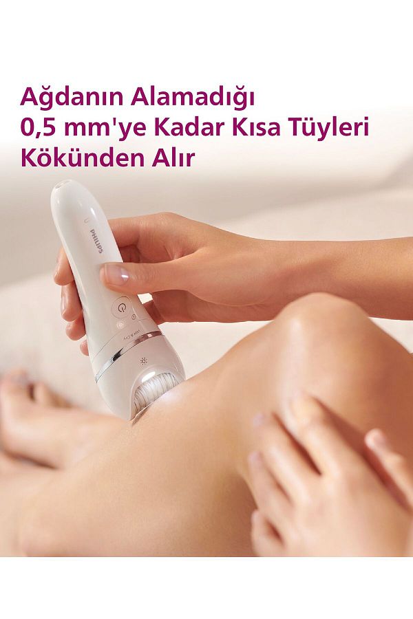 Philips BRE700/05 Epilatör (Yüz+Koltuk altı+Bikini Bölgesi+Bacak)Islak-Kuru,Işıklı,Kablosuz - Görsel 3