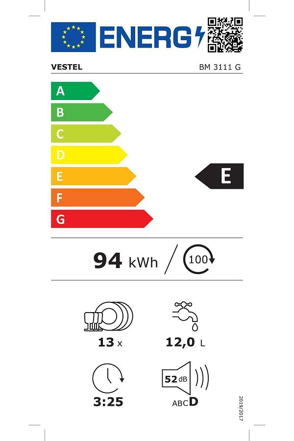VESTEL BM 3111 G Bulaşık Makinesi 3 Programlı Gri - Görsel 6