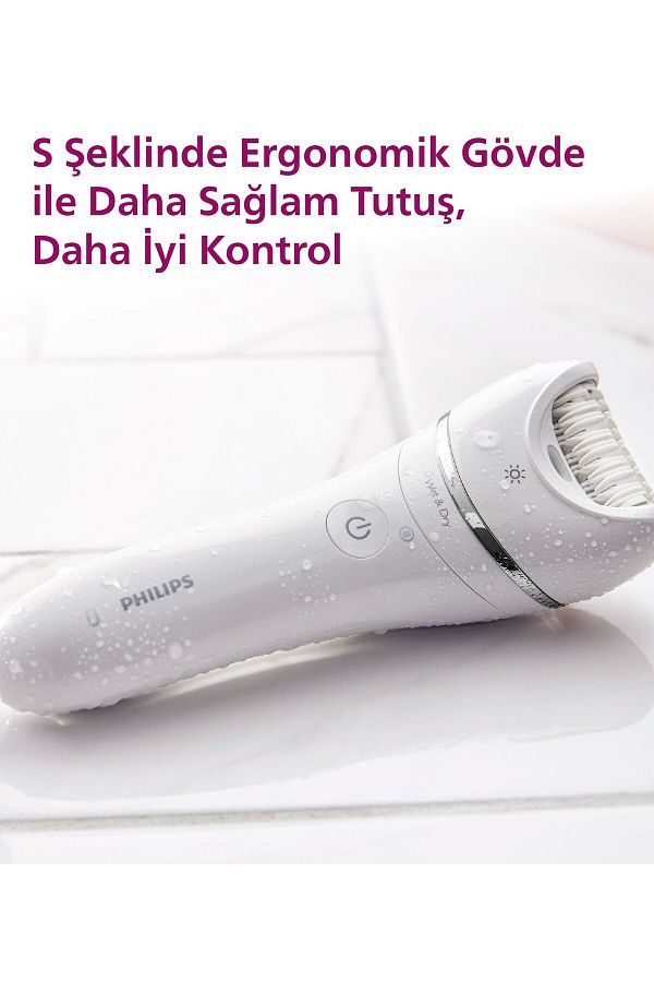 Philips BRE710/05 Epilatör (Yüz+Koltuk altı+Bikini Bölgesi+Bacak)Islak Ve Kuru,Işıklı,Kablosuz - Görsel 11